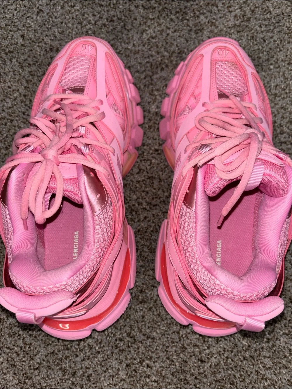 Balenciaga Women's Pink Track Sneakers - Picture 4 of 7